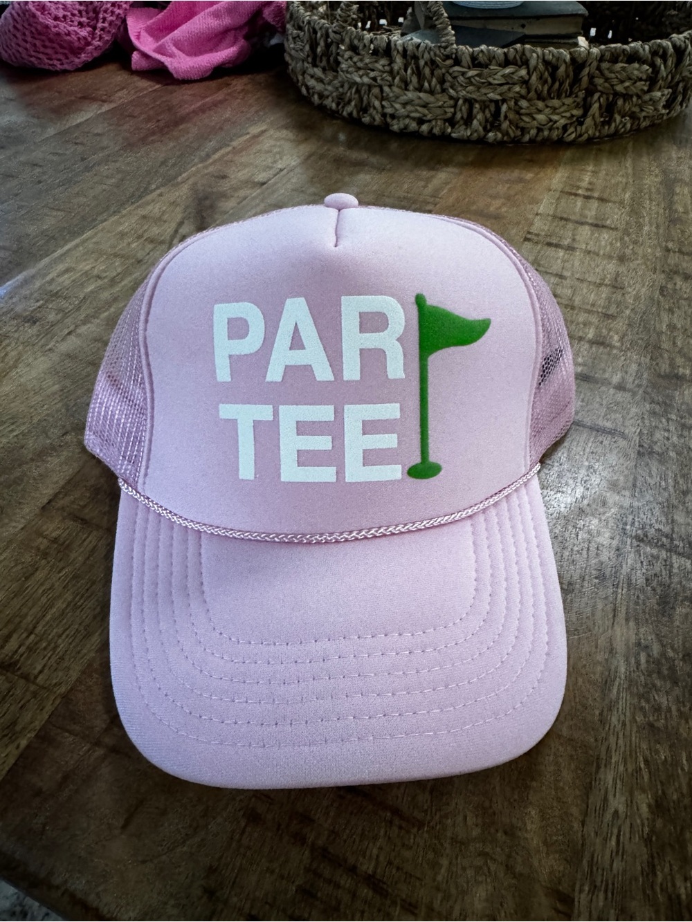 Pink 'PAR TEE' Golf Trucker Hat